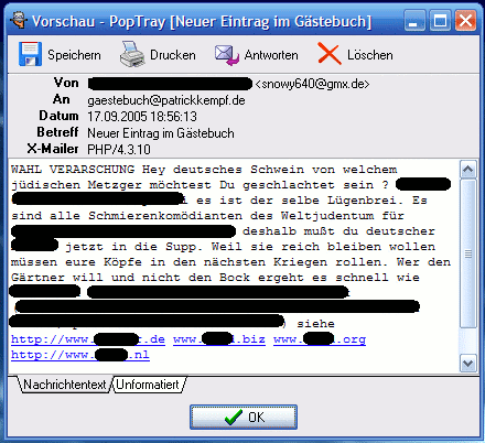 Gästebuch-Spammer